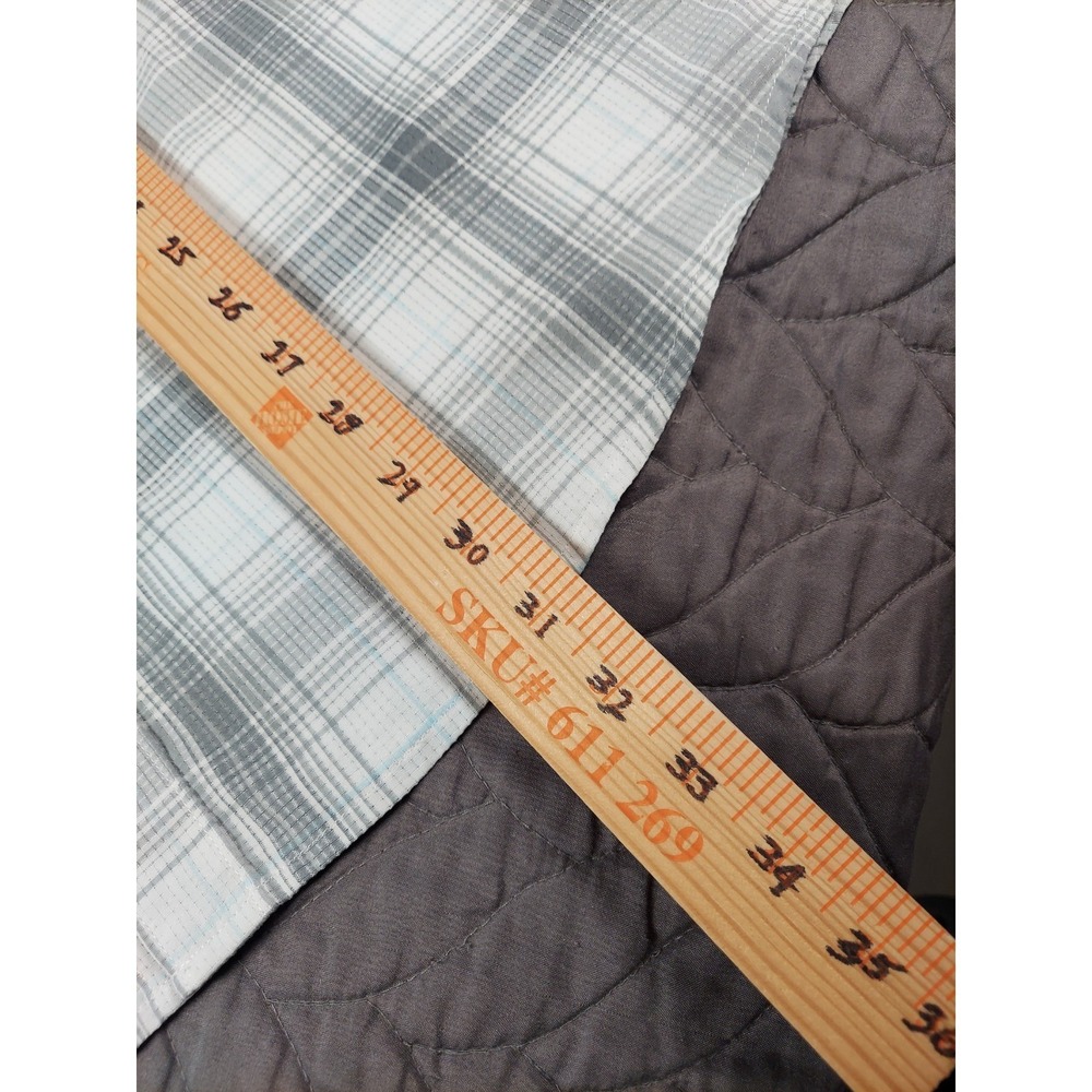 Marmot Mens XL White Plaid Button Up Shirt Lightweight Hiking Outdoors Short Slv - Picture 8 of 11